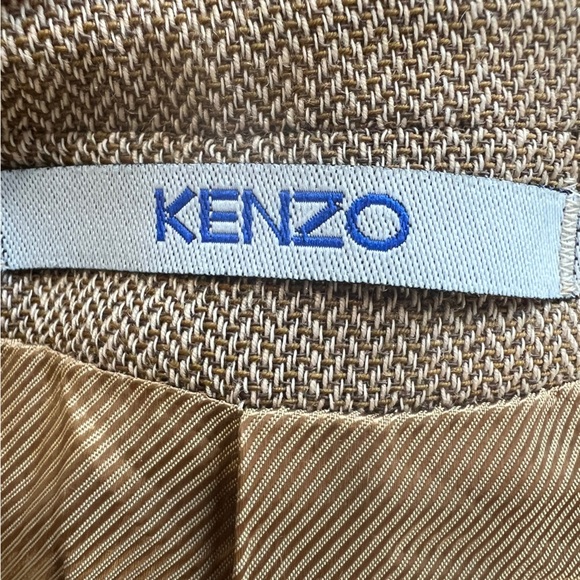Kenzo Men Blazer Tan Made  in France 100% Wool Designer Size 54 - Picture 12 of 12